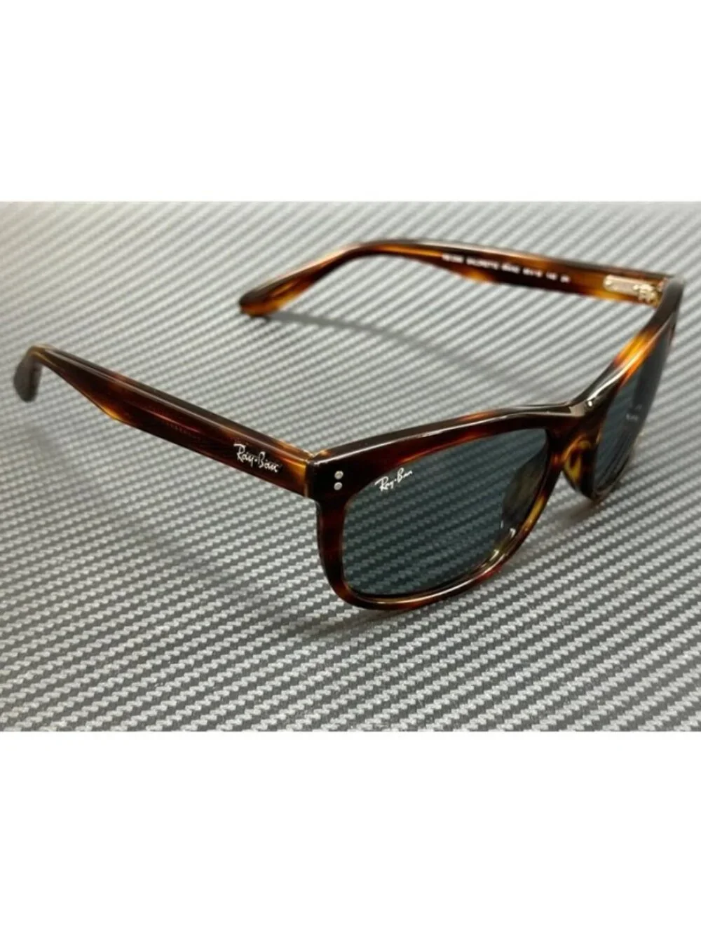 New Ray-Ban Men Striped Havana Sunglasses 60-19-145